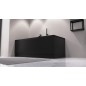 Panneau frontal PLAIN 160x59cm, noir mat, gauche
