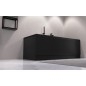 Panneau frontal 160x59cm, noir mat, droit