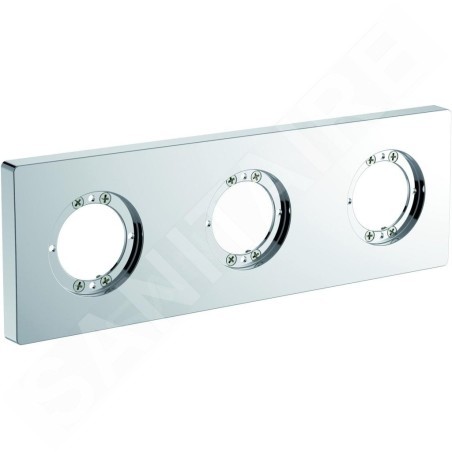 Ideal Standard Archimodule - Rosette de revêtement à 3 trous 83 x 249 mm, chrome A1506AA