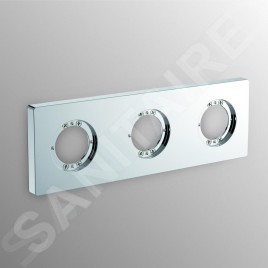 Ideal Standard Archimodule - Rosette de revêtement à 3 trous 83 x 249 mm, chrome A1506AA