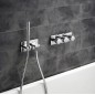 Ideal Standard Archimodule - Rosette de revêtement à 3 trous 83 x 249 mm, chrome A1506AA