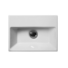 Lavabo en céramique NORM 35x26cm, pas de trou de robinet, blanc ExtraGlaze