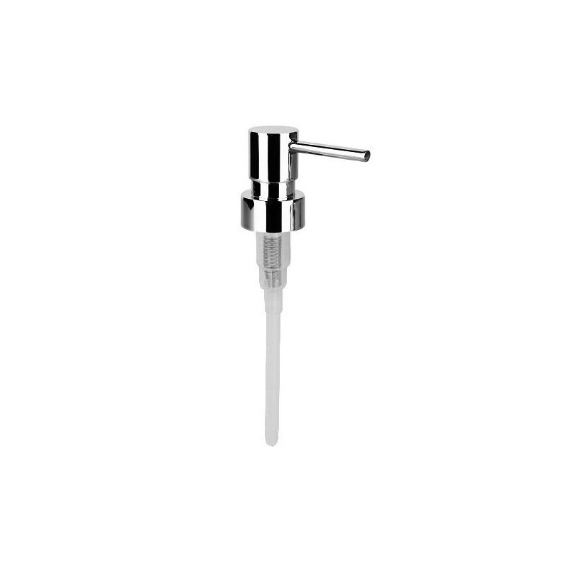 Pompe de rechange pour distributeur de savon, métal, chrome