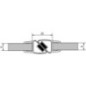Scellement magnétique (2 pcs) longueur 2000mm pour verre 6mm