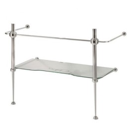 Construction WALDORF pour lavabo 80cm avec étagère en verre, chrome