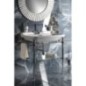 Construction WALDORF pour lavabo 80cm avec étagère en verre, chrome