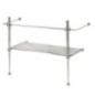 Construction WALDORF pour lavabo 80cm avec étagère en verre, chrome
