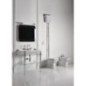 Construction WALDORF pour lavabo 80cm avec étagère en verre, chrome