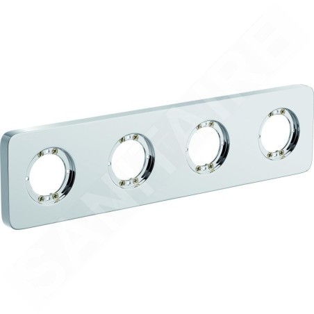 Ideal Standard Archimodule - Rosette de revêtement à 4 trous SOFT 83 x 332 mm, chrome A1543AA