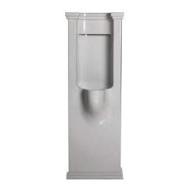 WALDORF Retour Entrée debout Urinal 44x124,5 cm, y compris siphon et ensemble de fixation, blanc