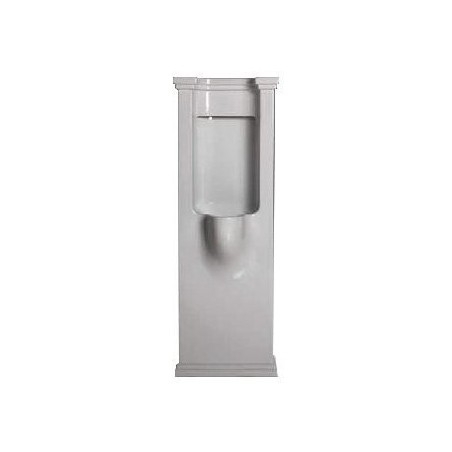 WALDORF Retour Entrée debout Urinal 44x124,5 cm, y compris siphon et ensemble de fixation, blanc