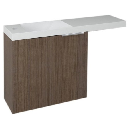 LATUS VI Cabinet de bassin 50x50x22 cm, à gauche, pin Rustique