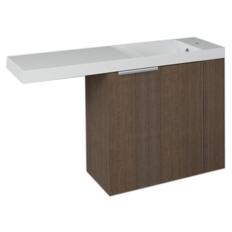 LATUS VI Cabinet de bassin 50x50x22 cm, droite, pin Rustique