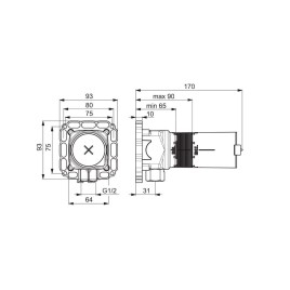 Hansa Matrix - Corps d'encastrement DN15 44040100