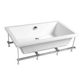 DEEP Rectangle Shower Tray avec Support. Cadre 120x90x26cm, Blanc