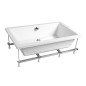 DEEP Rectangle Shower Tray avec Support. Cadre 120x90x26cm, Blanc DEEP Rectangle Shower Tray avec Support. Cadre 120x90x26cm, Blanc