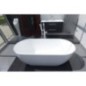 REDUTA Cast Marble Bain de qualité 150x75x46cm, Blanc