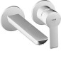 Hansa Ligna - Mitigeur de lavabo encastré, installation 2 trous, chrome 06402103