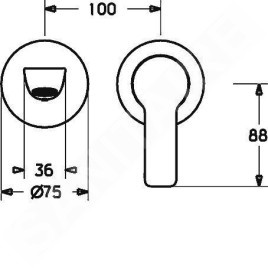 Hansa Ligna - Mitigeur de lavabo encastré, installation 2 trous, chrome 06402103