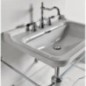 Construction WALDORF pour lavabo 100cm avec étagère en verre, chrome