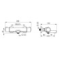 Hansa Micra - Mitigeur thermostatique de baignoire mural, chrome 58162171 Hansa Micra - Mitigeur thermostatique de baignoire mural, chrome 58162171