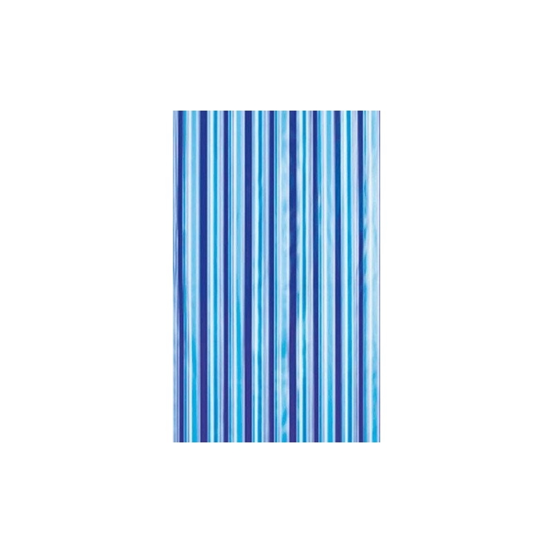 Rideaux de douche 180x180cm, vinyle, bleu, rayures