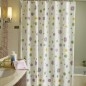 Rideau de douche 180x200cm, vinyle, fleurs