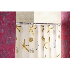 Rideau de douche 180x200cm, vinyle, étoile