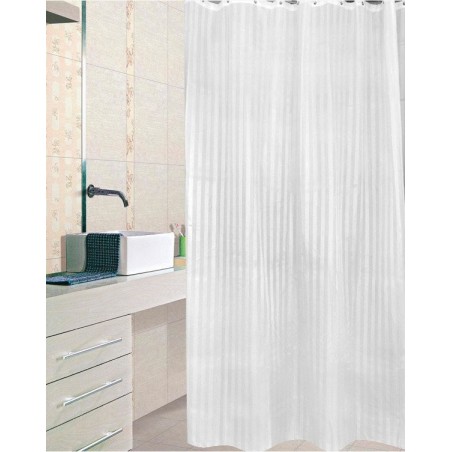 Rideau de douche 180x200cm, PE, blanc
