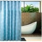 Rideau de douche 180x200cm, PE, bleu, coquilles