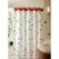 Rideau de douche 180x200cm, PE, Fleurs
