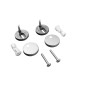 Montage avec ancre en plastique d'extension pour 1703-458, poignée en acier inoxydable, 2 pcs