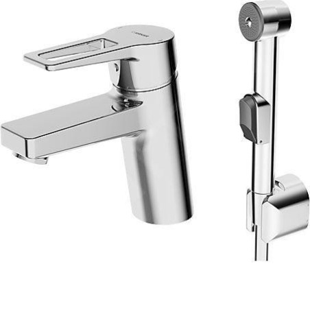 Hansa Twist - Mitigeur de lavabo avec douchette, chrome 09302205