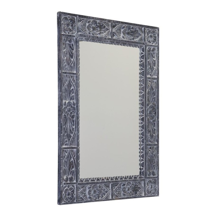 Miroir UBUD avec cadre, 70x100cm, gris