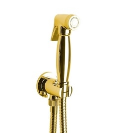 Bidet spray, classique, flexible et porte-douche avec douche, or