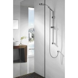 Trousse de douche TILA avec plat de savon, porte coulissante, douche 1500mm, chrome