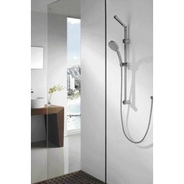 Trousse de douche TILA avec plat de savon, porte coulissante, douche 1500mm, chrome
