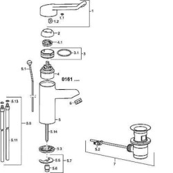 Hansa Medipro - Mitigeur de lavabo, chrome 01612105