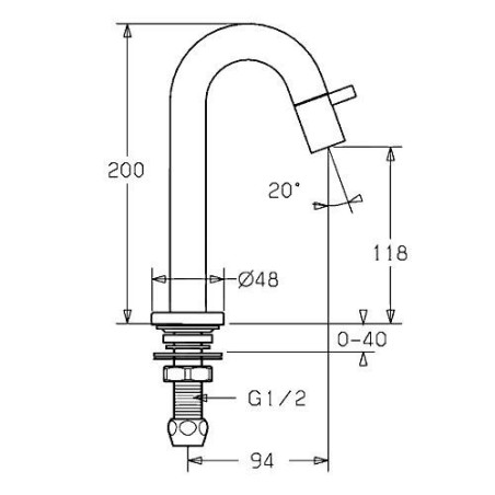 Hansa Nova Style - Robinet de lavabo, noir 5093810184
