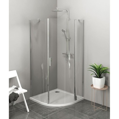 ZOOM Quadrant Shower Enclosure 900x900mm, verre clair, droite