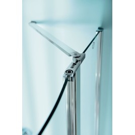 ZOOM Quadrant Vitrine 900x900mm, verre clair, gauche