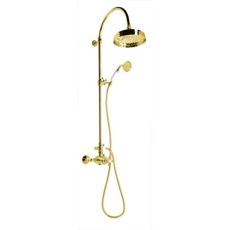 ANTEA Set de douche Combi avec robinet de mélangeur thermostatique, or