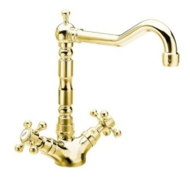 ANTEA Robinet de mélangeur de cuisine avec douche rétro, or