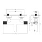 Cersanit Zen - Mitigeur thermostatique de baignoire, noir S951-566