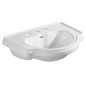 Lavabo en céramique RETRO 62x45,5cm, buit dans, 3 trous pour mélangeur, blanc
