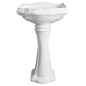 RETRO 3 Hole Ceramic Washbasin 55x45cm, blanc