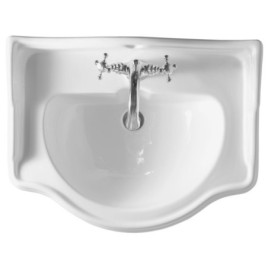 RETRO Ceramic Washbasin 69x52cm, blanc