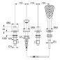Kludi Ameo - Mitigeur de baignoire, 4 trous, chrome 414240530 Kludi Ameo - Mitigeur de baignoire, 4 trous, chrome 414240530