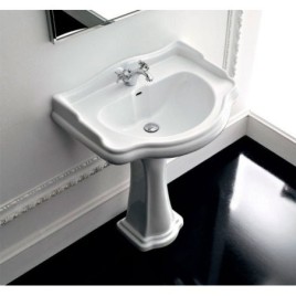 RETRO Ceramic Washbasin 73x54cm, blanc