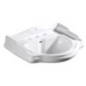 RETRO 3 Hole Ceramic Washbasin 73x54cm, blanc